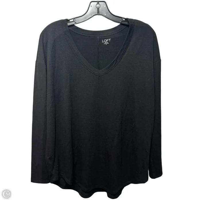 Top Long Sleeve By Loft In Black, Size: M