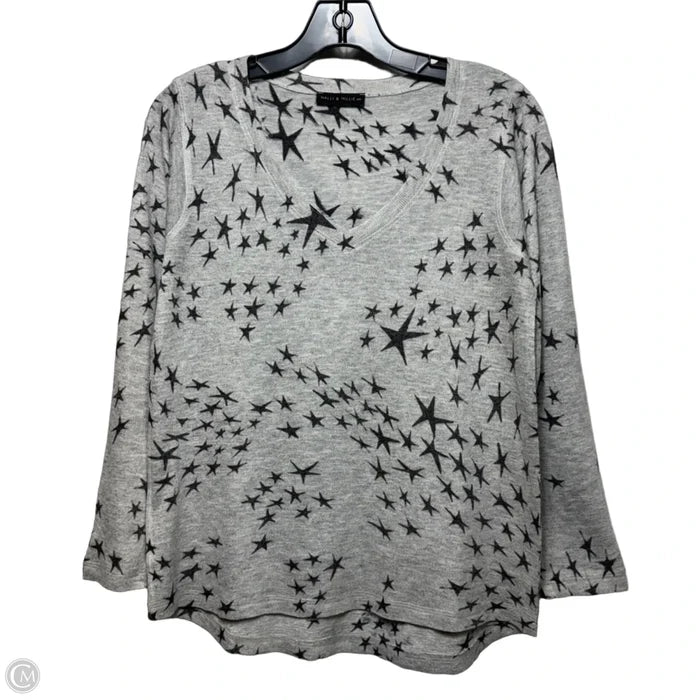 Top Long Sleeve By Nally And Millie In Grey, Size: S