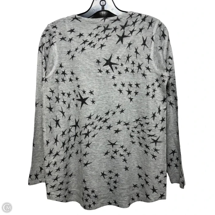 Top Long Sleeve By Nally And Millie In Grey, Size: S