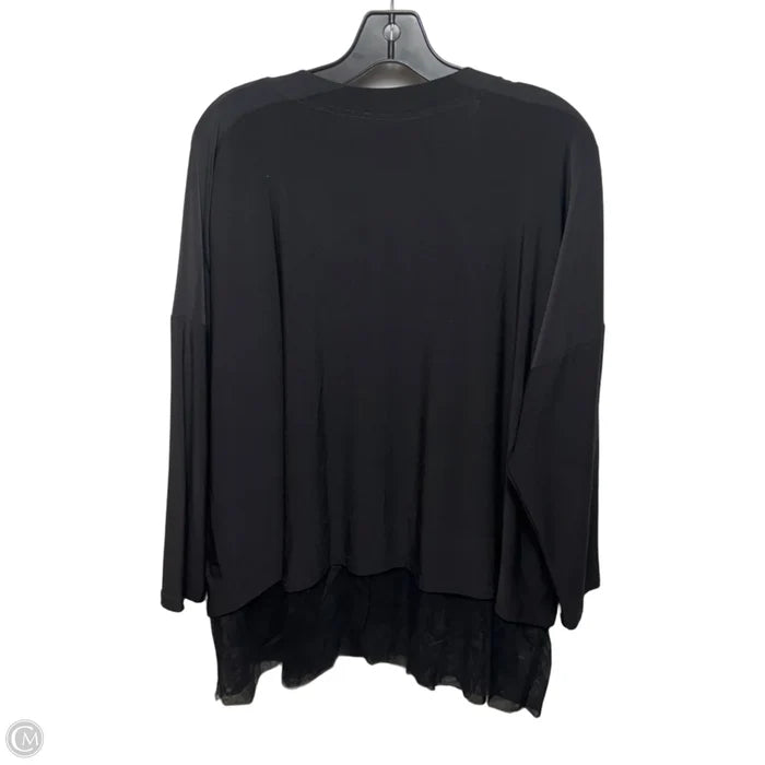 Top Long Sleeve By Planet In Black, Size: Osfm