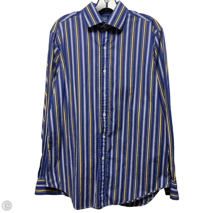 Top Long Sleeve By Polo Ralph Lauren In Striped Pattern, Size: 16