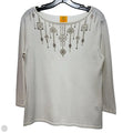 Top Long Sleeve By Ruby Rd In Cream, Size: Mp