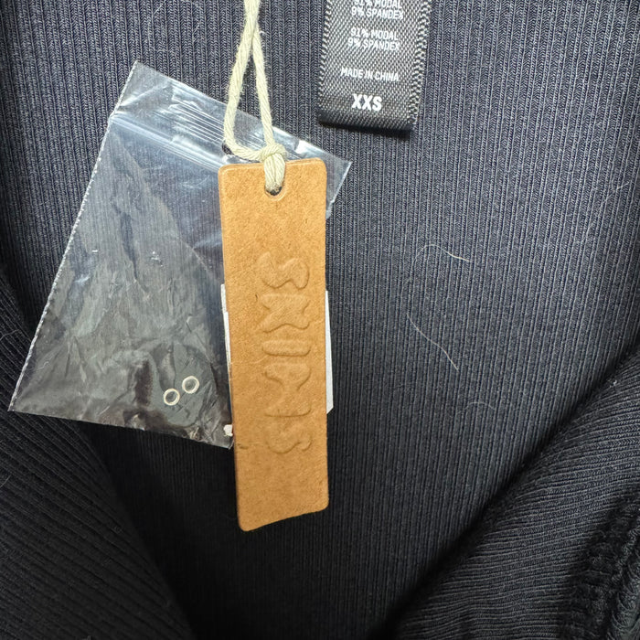 Top Long Sleeve By Skims In Black, Size: XXS