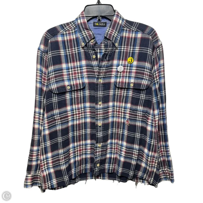 Top Long Sleeve By Sojara In Plaid Pattern, Size: M