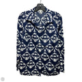 Top Long Sleeve By Talbots In Blue & Cream, Size: S