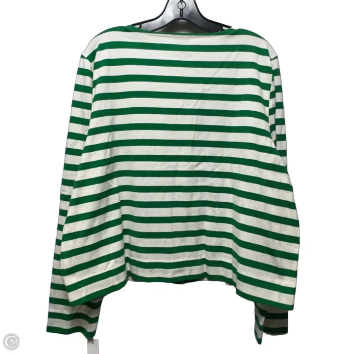 Top Long Sleeve By Talbots In Striped Pattern, Size: Xl