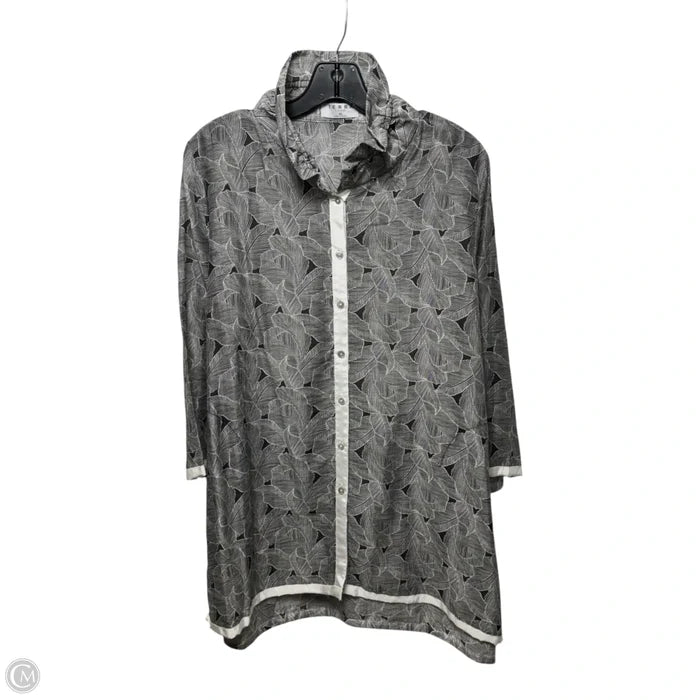 Top Long Sleeve By Terra SJ Apparel In Black and White, Size: Xl