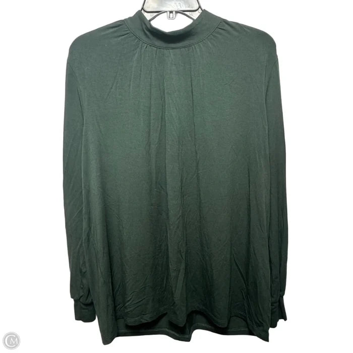 Top Long Sleeve By Up!  In Green, Size: M