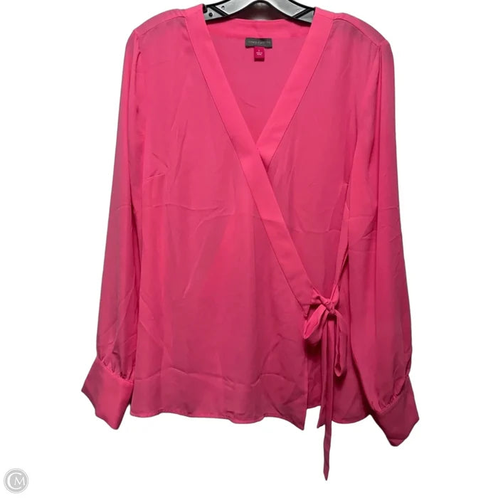 Top Long Sleeve By Vince Camuto In Pink, Size: L