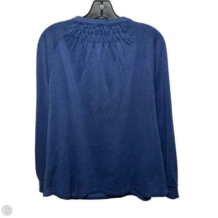 Top Long Sleeve By WRAP London In Blue, Size: 10