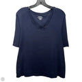 Top Short Sleeve Basic By Chicos In Navy, Size: Xl