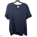 Top Short Sleeve By Chicos In Navy, Size: Xl
