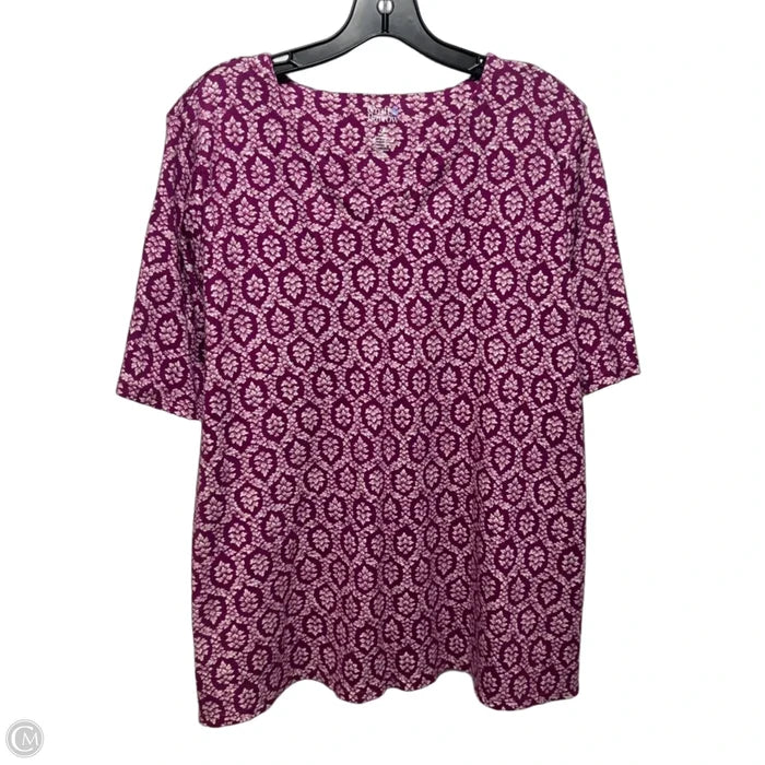 Top Short Sleeve By Croft And Barrow In Purple, Size: 2x
