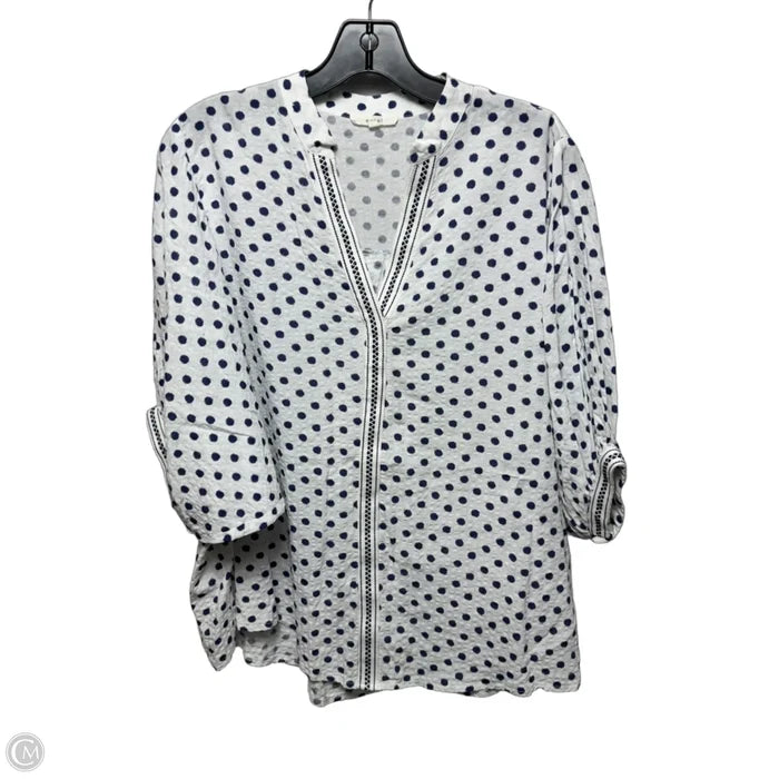 Top Short Sleeve By Easel In Polkadot Pattern, Size: S