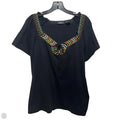 Top Short Sleeve By Rqt In Black, Size: 3x