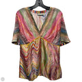 Top Short Sleeve By Saundh In Striped Pattern, Size: L