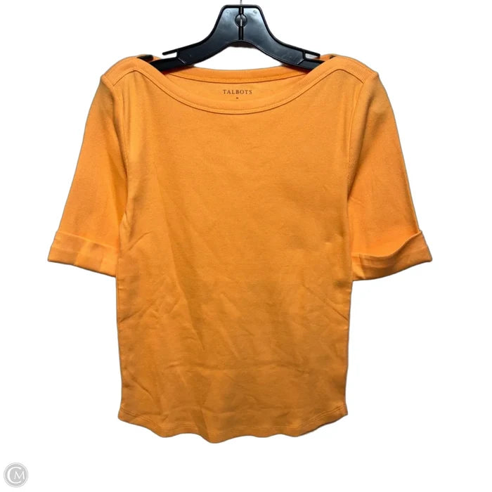 Top Short Sleeve By Talbots In Orange, Size: M