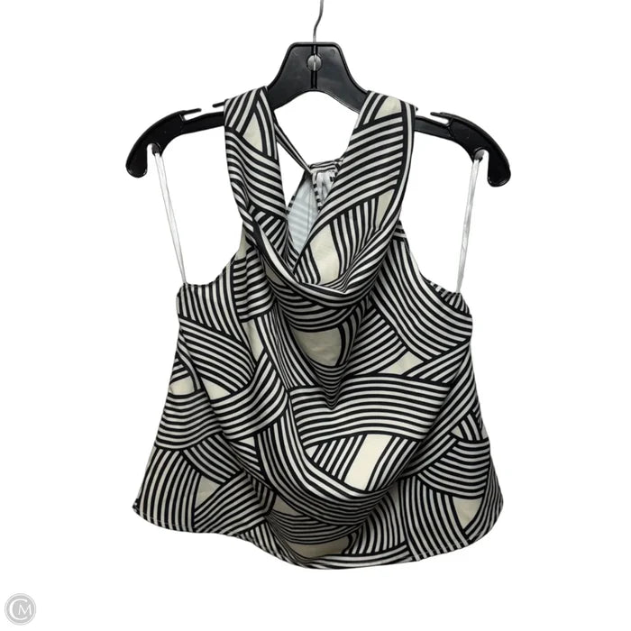 Top Sleeveless By Commense In Black & Cream, Size: Xl