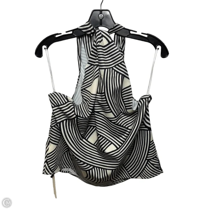 Top Sleeveless By Commense In Black & Cream, Size: Xl