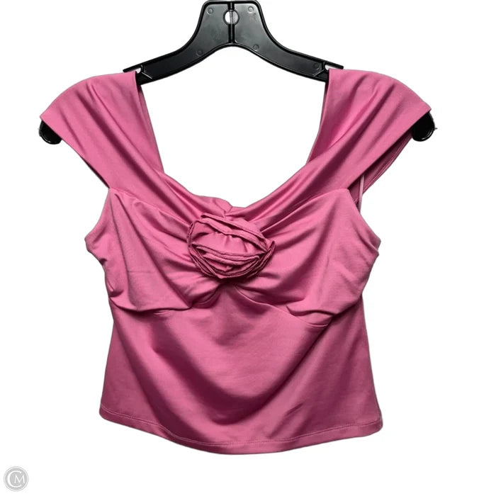Top Sleeveless By GB In Pink, Size: M