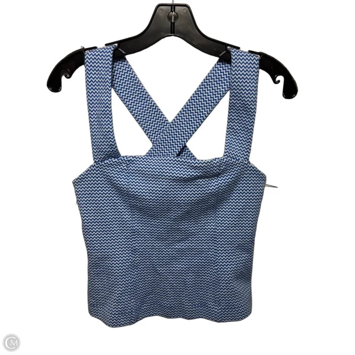 Top Sleeveless By Maeve In Blue & White, Size: S