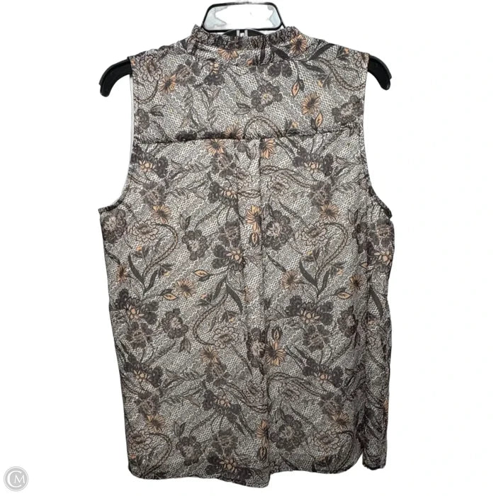 Top Sleeveless By Renuar In Floral Print, Size: M
