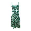 Tropical Getaway Ruffle Maxi Dress  By Alex Marie In Green & White, Size: 16