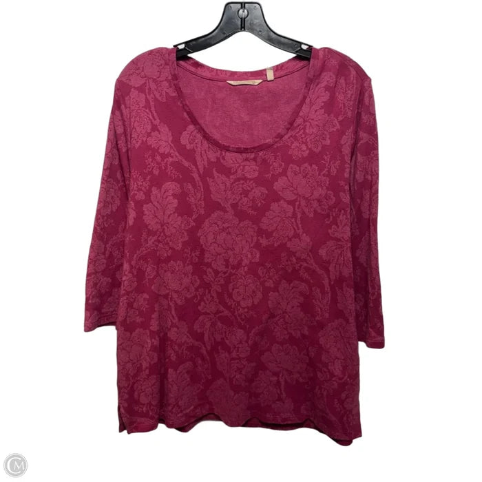Tunic Long Sleeve By Soft Surroundings In Floral Print, Size: L