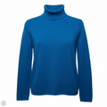 Turtleneck Sweater Cashmere By Saks Fifth Avenue In Blue, Size: S