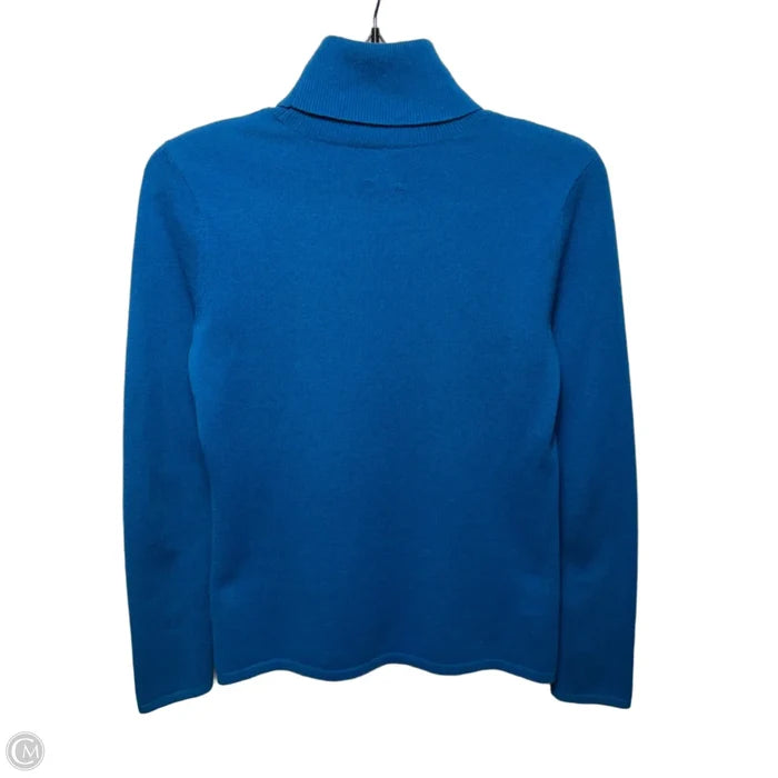 Turtleneck Sweater Cashmere By Saks Fifth Avenue In Blue, Size: S