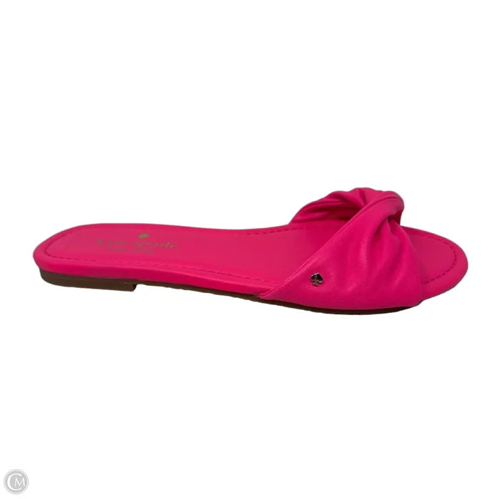 Twist Slide Sandals Designer By Kate Spade In Pink, Size: 7