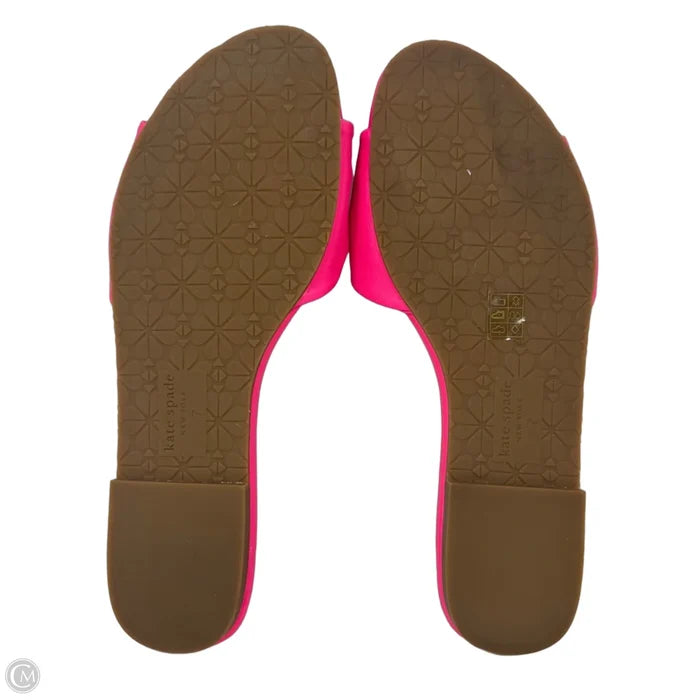 Twist Slide Sandals Designer By Kate Spade In Pink, Size: 7