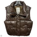 Ultra Collection Vegan Leather Puffer Vest By Abercrombie And Fitch In Brown, Size: M