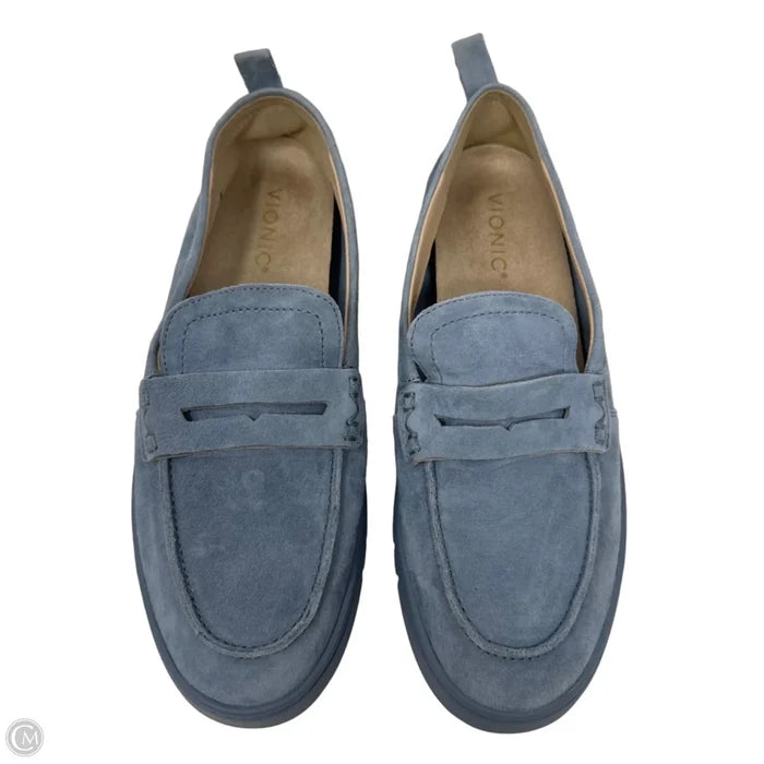 Uptown Suede Penny Loafers By Vionic In Blue, Size: 9.5