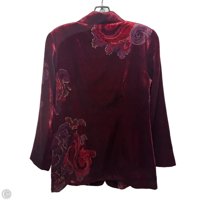 Velvet Blazer By Coldwater Creek In Red, Size: 10p