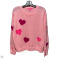 Venla Sweater Designer By Lilly Pulitzer In Calla Lilly Pink Hearts Toss, Size: L
