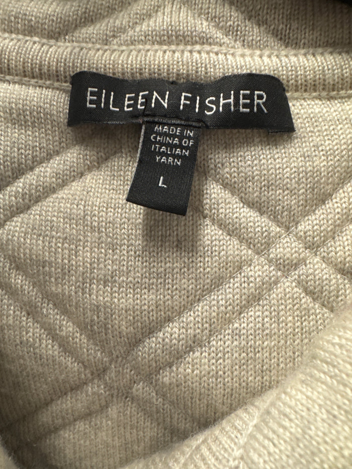 Vest Puffer & Quilted By Eileen Fisher In Cream, Size: L