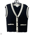 Vest Sweater By Evereve In Black & Cream, Size: Xs