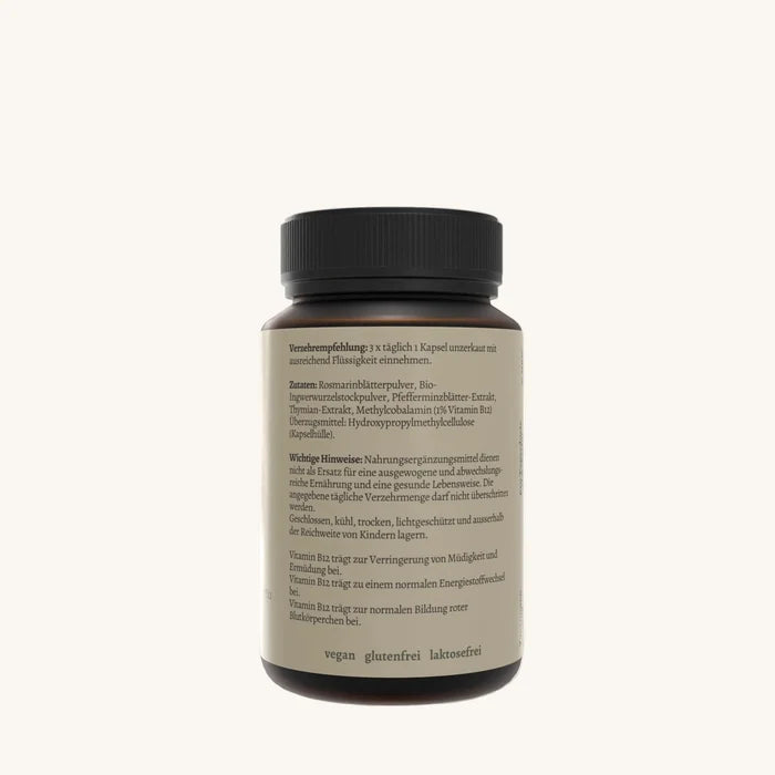 Natura Nova Vital essentia Nahrungsergaenzung Zutatenliste und Produktinformationen Rueckseite