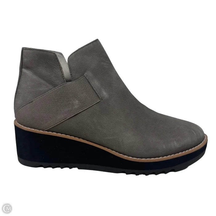 Wedge Boots Ankle Flats By Eileen Fisher In Grey, Size: 8.5