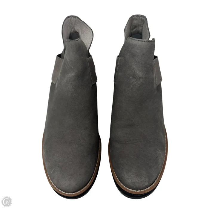 Wedge Boots Ankle Flats By Eileen Fisher In Grey, Size: 8.5