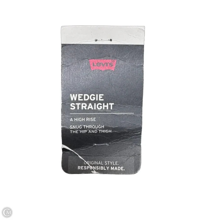Wedgie Straight Jeans By Levis In Green Denim, Size: 8/29