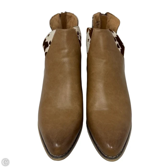 West 4 Cow Print Booties By Pierre Dumas In Tan, Size: 7.5