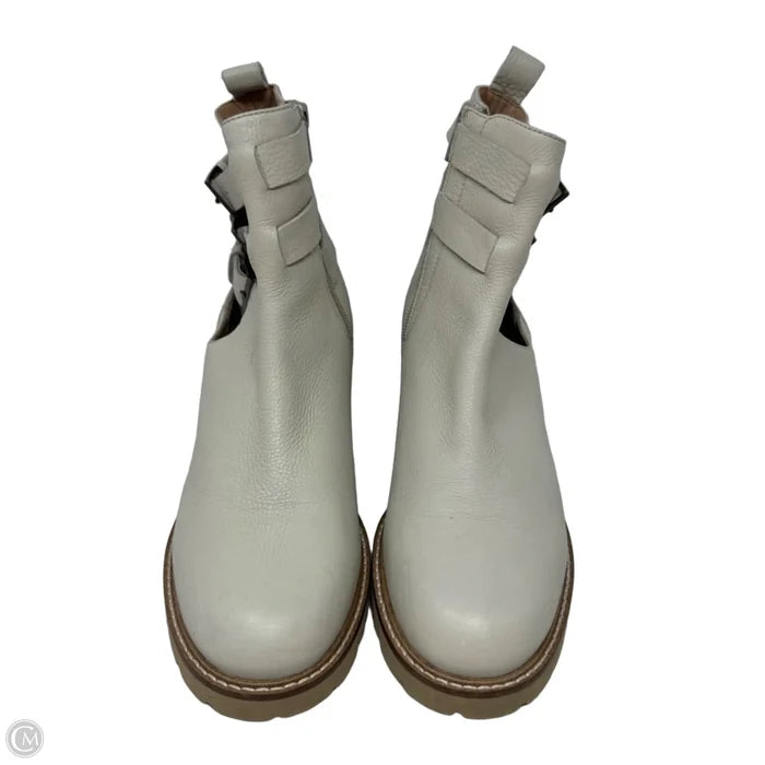 Whirl Buckle Boots Ankle Heels By Seychelles In Cream, Size: 8.5 (40)