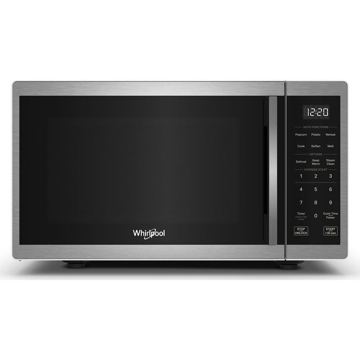Whirlpool 0.9 cu.ft. Stainless Steel Countertop Microwave With Steam Clean - 900 watt - Stainless Steel (WMCS3019RS)
