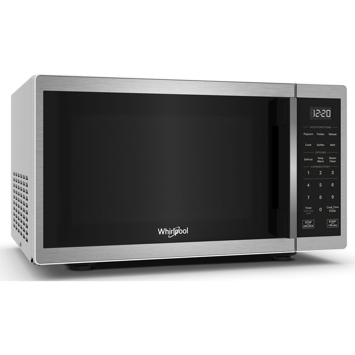 Whirlpool 0.9 cu.ft. Stainless Steel Countertop Microwave With Steam Clean - 900 watt - Stainless Steel (WMCS3019RS)