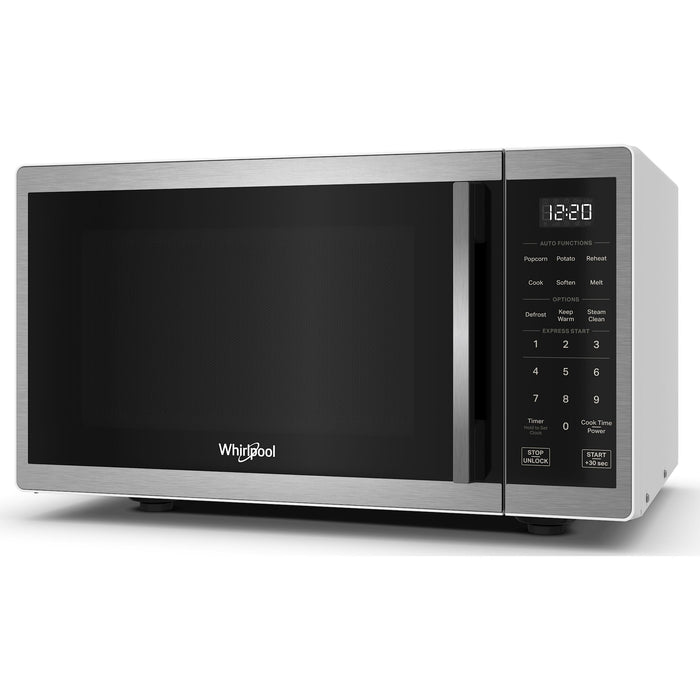 Whirlpool 0.9 cu.ft. Stainless Steel Countertop Microwave With Steam Clean - 900 watt - Stainless Steel (WMCS3019RS)