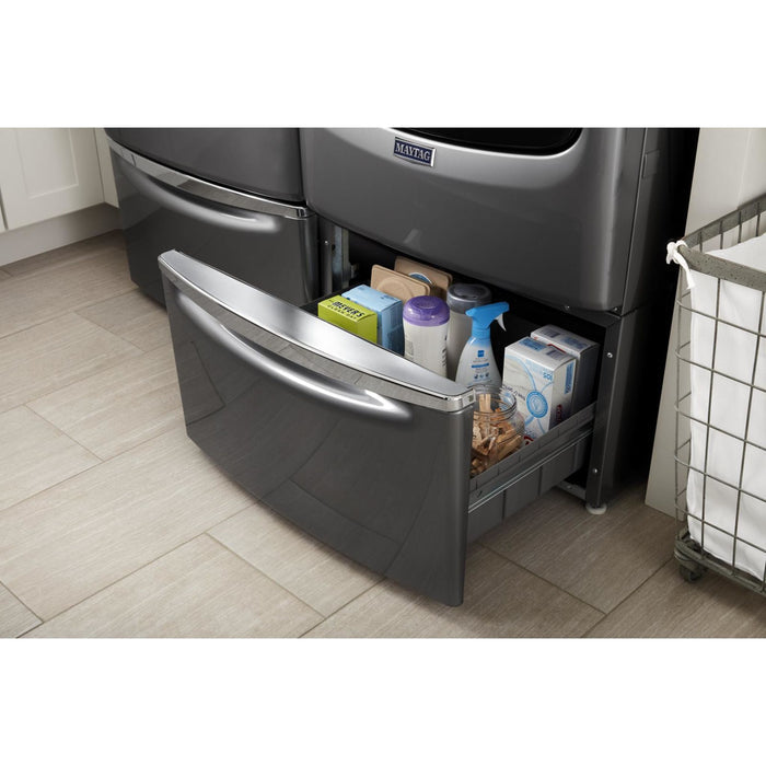Whirlpool 15.5" (39.4 cm) Pedestal for Front Load Washer and Dryer with Storage -Chrome Shadow (XHPC155YC)