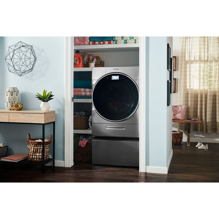 Whirlpool 15.5" (39.4 cm) Pedestal for Front Load Washer and Dryer with Storage - Chrome Shadow (WFP2715HC)
