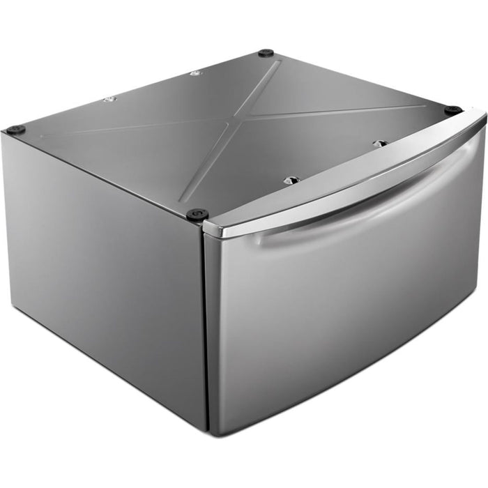 Whirlpool 15.5" (39.4 cm) Pedestal for Front Load Washer and Dryer with Storage -Chrome Shadow (XHPC155YC)